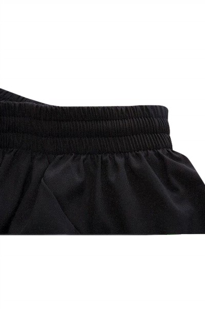 SKSP018 manufacturing sports shorts marathon fitness running design drawstring elastic waist shorts sports shorts center side view